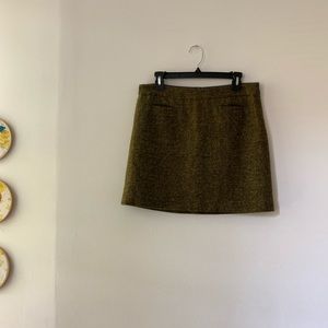 Loft Green Tweed Skirt